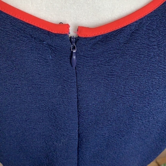 THML Nanette Texture Knit Fit & Flare Navy Dress - Picture 7 of 14